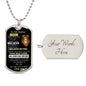 To My Badass Son - Lion - Dog Tag