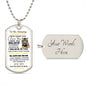 To My Amazing Daughter - Tiger - Dog Tag - White