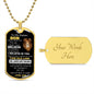 To My Badass Son - Lion - Dog Tag