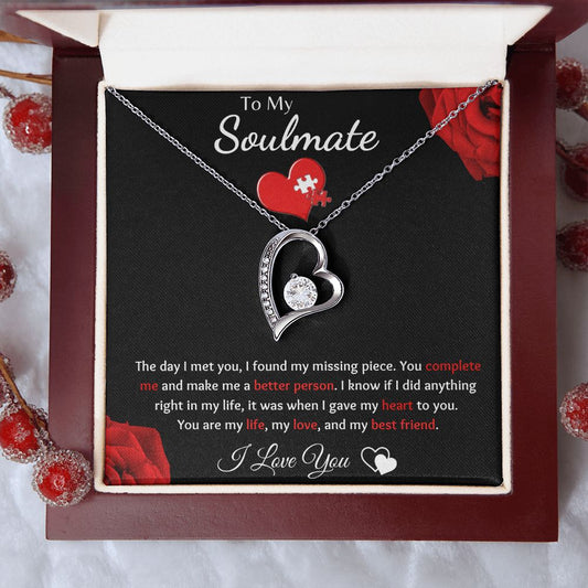 To My Soulmate - Forever Love Necklace - Puzzle Piece