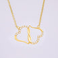 To My Beautiful Daughter - Everlasting Love Necklace - 10K Gold + 18 Pave Diamonds