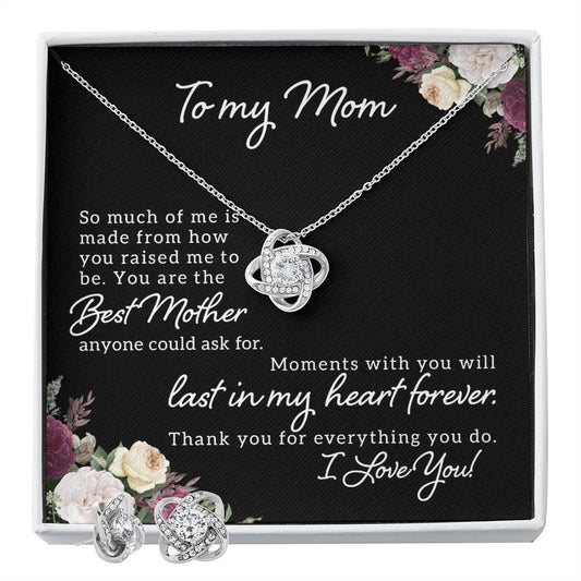 To My Mom - Love Knot & Earring Set