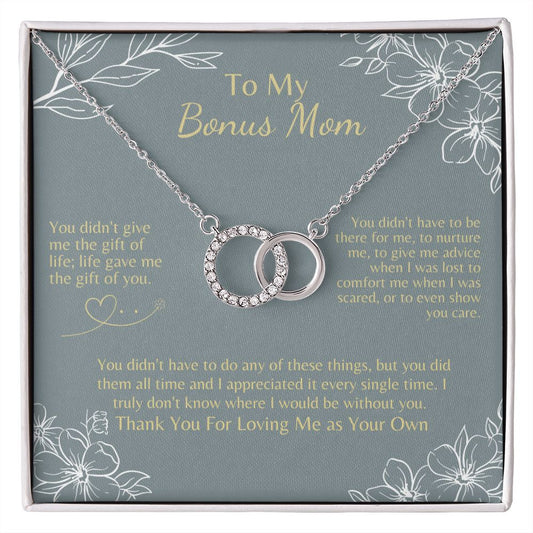 To My Bonus Mom - The Gift of You - Perfect Pair Necklace