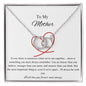 To My Mother - Perfect Pair Necklace - Red Heart/White Card