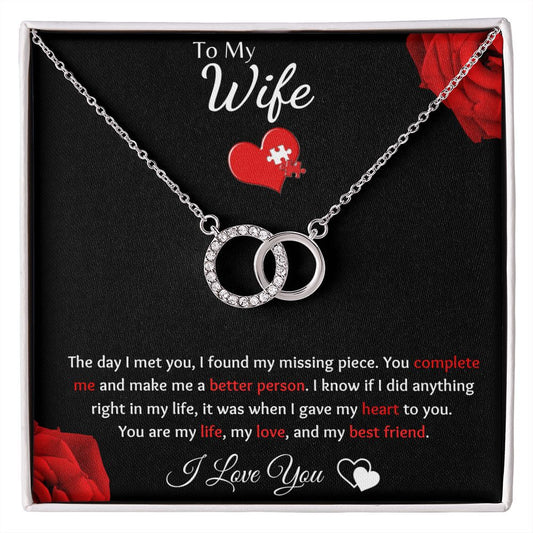 To My Wife - Perfect Pair Necklace - Puzzle Piece
