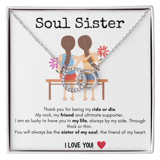 Soul Sister - Perfect Pair Necklace - I Love You/White Card