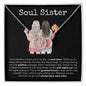 Soul Sister - Perfect Pair Necklace - Black Card/Two Girls