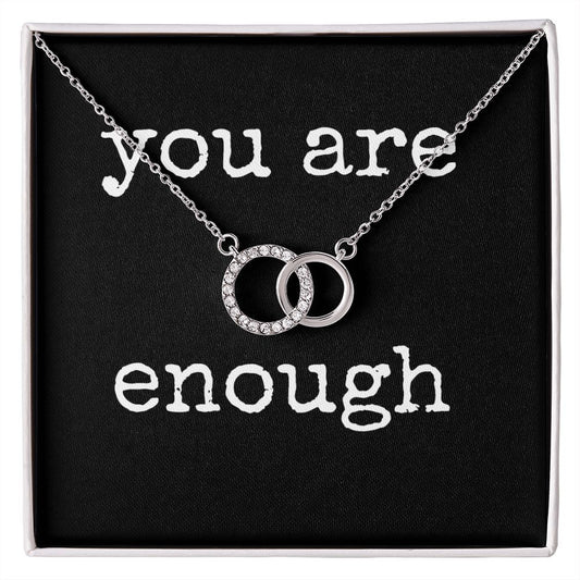 you are enough - Perfect Pair Necklace - Black