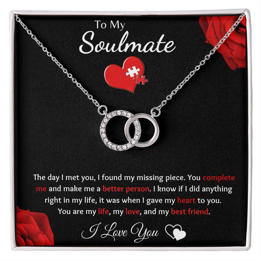 To My Soulmate - Perfect Pair Necklace - Puzzle Piece