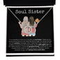 Soul Sister - Perfect Pair Necklace - Black Card/Two Girls