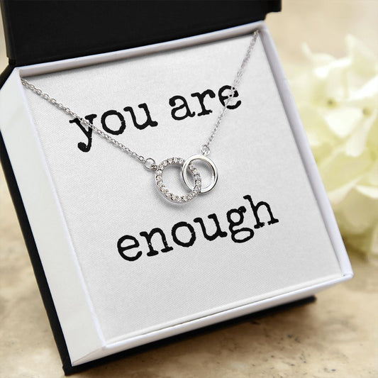 you are enough - Perfect Pair Necklace - White
