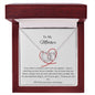 To My Mother - Perfect Pair Necklace - Red Heart/White Card
