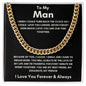 To My Man - Cuban Link Chain - Because of You - Black Card