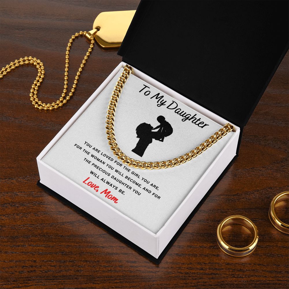 To My Daughter - Cuban Link Necklace - PopGifts