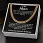 To My Man - Cuban Link Chain - Because of You - Black Card