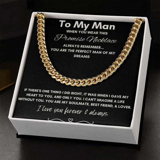To My Man - Cuban Link Chain - Promise