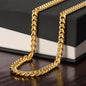 To My Man - Cuban Link Chain - Because of You - Blue Card