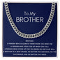 To My Brother - Cuban Link Chain - Always There - Blue Card