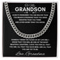 To My Grandson - Cuban Link Necklace - You Are Braver