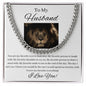 To My Husband - My Favorite Everything - Cuban Link Chain - White Card
