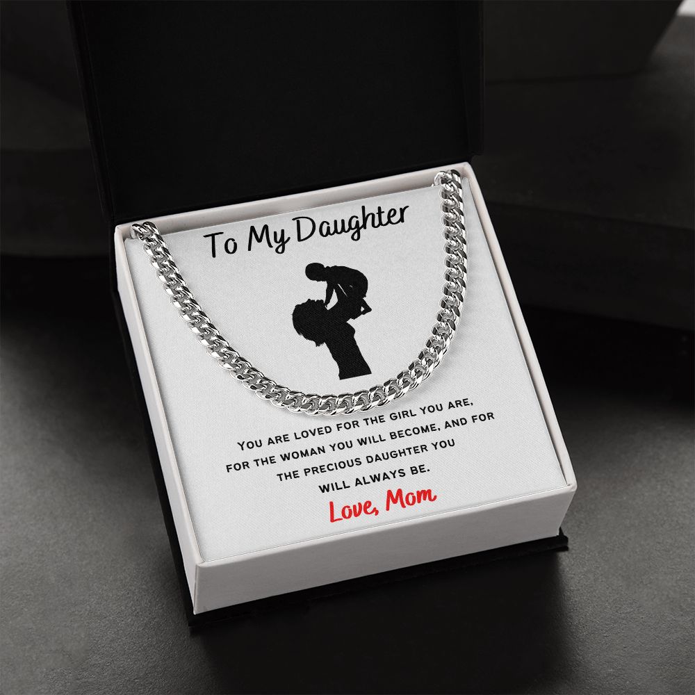 To My Daughter - Cuban Link Necklace - PopGifts