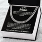 To My Man - Cuban Link Chain - Because of You - Black Card