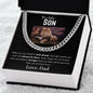 To My Son, From Dad - Cuban Link Chain - Lion & Child