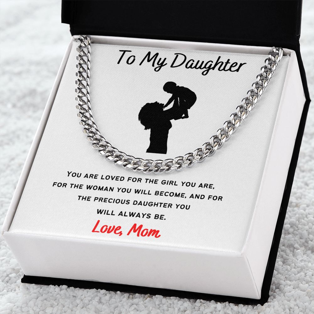 To My Daughter - Cuban Link Necklace - PopGifts