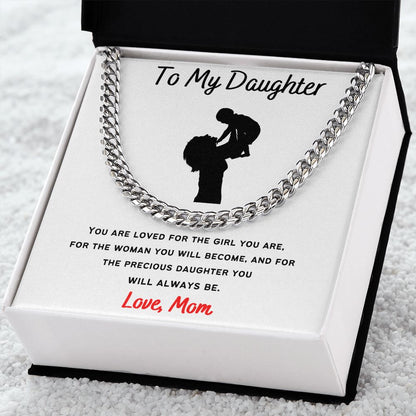 To My Daughter - Cuban Link Necklace - PopGifts
