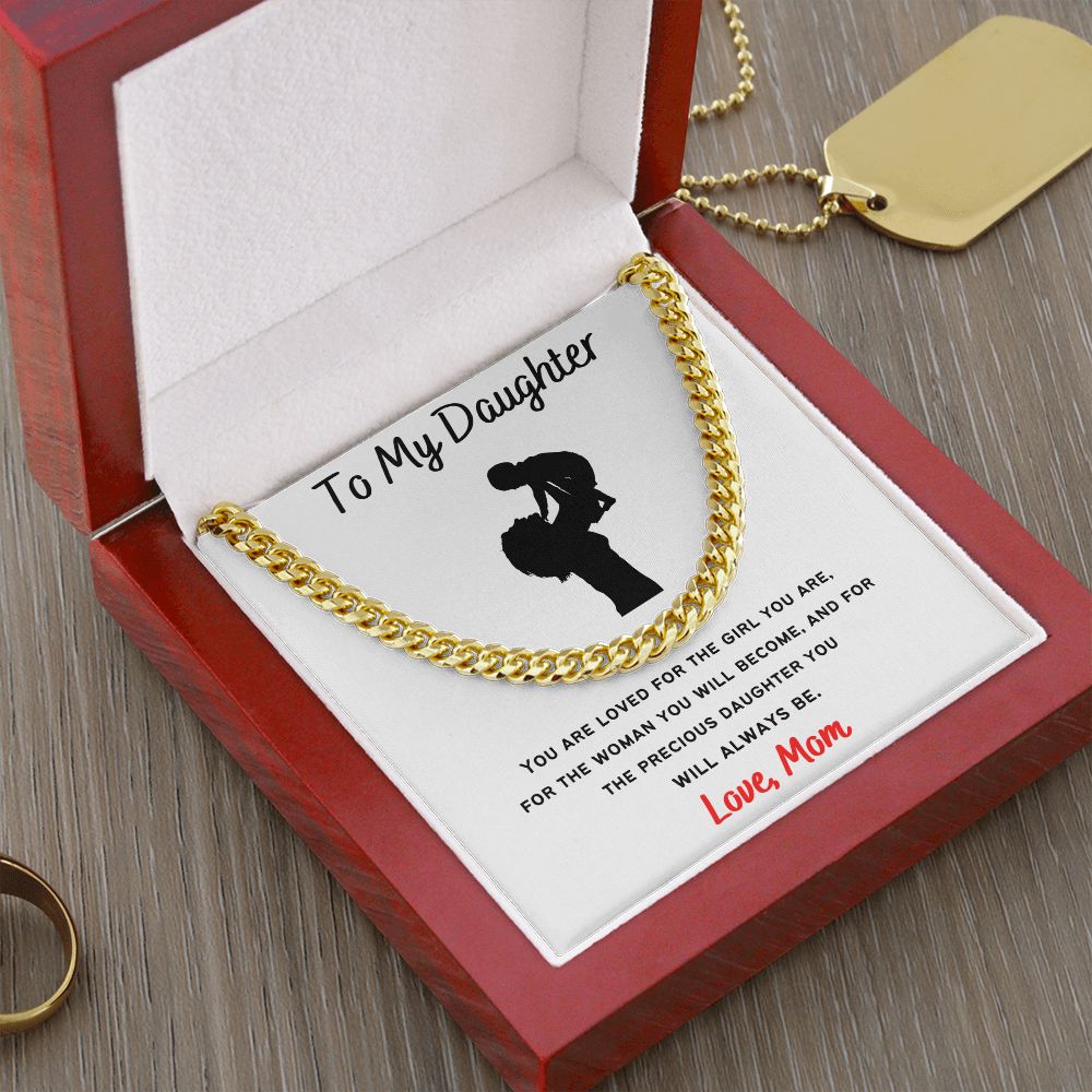 To My Daughter - Cuban Link Necklace - PopGifts