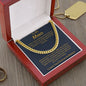 To My Man - Cuban Link Chain - Because of You - Blue Card