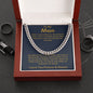 To My Man - Cuban Link Chain - Because of You - Blue Card