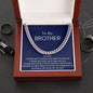 To My Brother - Cuban Link Chain - Always There - Blue Card