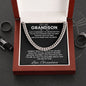 To My Grandson - Cuban Link Necklace - You Are Braver
