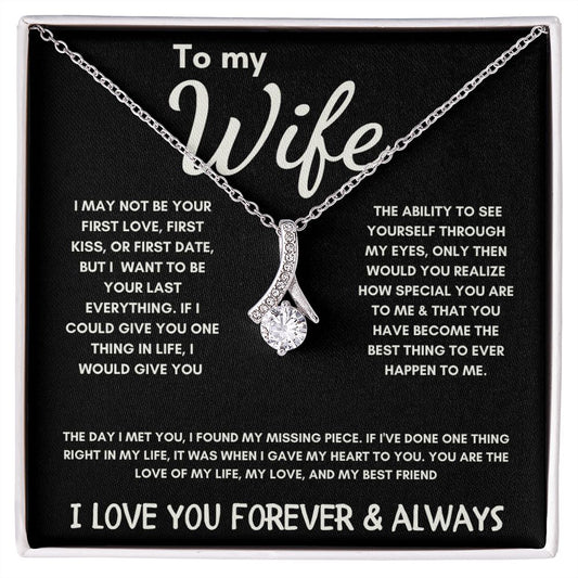 To My Wife - Alluring Beauty Necklace - The Day I Met You - Black Card