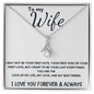 To Wife - Alluring Beauty Necklace - I Love You Forever - White Card