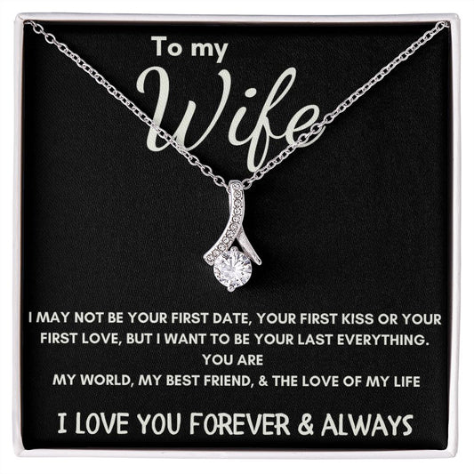 To My Wife - Alluring Beauty Necklace - Love of My Life - Black Card