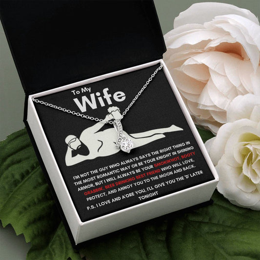 To My Wife - Alluring Beauty Necklace - Booty Grabbin' - Black Card