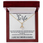 To Wife - Alluring Beauty Necklace - I Love You Forever - White Card