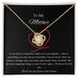 To My Mother - Perfect Pair Necklace - Red Heart/Black Card