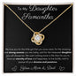 To My Daughter - Love Knot Necklace - Write Your Own Custom Names!