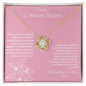 To My Chosen Sister - Love Knot Necklace - Pink