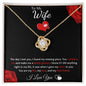 To My Wife - Love Knot Necklace - Puzzle Piece