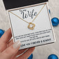 To Wife - Love Knot Necklace - I Love You Forever - White Card