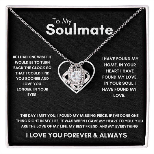 To My Soulmate - Love Knot Necklace - My Home