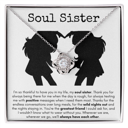 Soul Sister - Love Knot Necklace - Silhouette