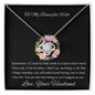To My Beautiful Wife - Love Knot Necklace - Rose Wreath/Black Card
