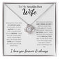 To My Smokin Hot Wife - Love Knot Necklace - White Card