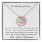 To My Beautiful Wife - Love Knot Necklace - Rose Wreath/White Card