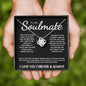 To My Soulmate - Love Knot Necklace - I Love You Forever - Black Card